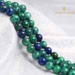 Lapis Chrysocolla (Azurite) Round Beads Healing Gemstone Loose Beads - Image 2