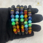7 Chakra + lava Bracelet - Image 2