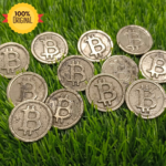 Natural Pyrite Bitcoin Coins – Symbol of Wealth & Success - 50 mm
