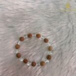 Natural Clear Quartz + Rudraksh Bracelet - Image 4