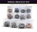 Zodiac Crystal Bracelet Starter Kit | 12 Signs | 5 Pcs Each | 8mm Natural Gemstone Beads | Wholesale - 60 Bracelets (12 Signs × 5 Pcs) + Certificate of Authenticity