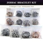 Zodiac Crystal Bracelet Starter Kit | 12 Signs | 5 Pcs Each | 8mm Natural Gemstone Beads | Wholesale - 60 Bracelets (12 Signs × 5 Pcs) + Certificate of Authenticity