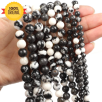 Natural Zebra Jasper Round Beads Healing Gemstone Loose Beads