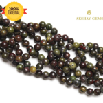 Natural Dragon Bloodstone Round Beads Healing Gemstone Loose Beads