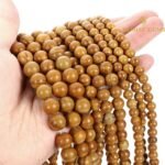 Natural Wood Jasper Round Beads Healing Gemstone Loose Beads - Image 2
