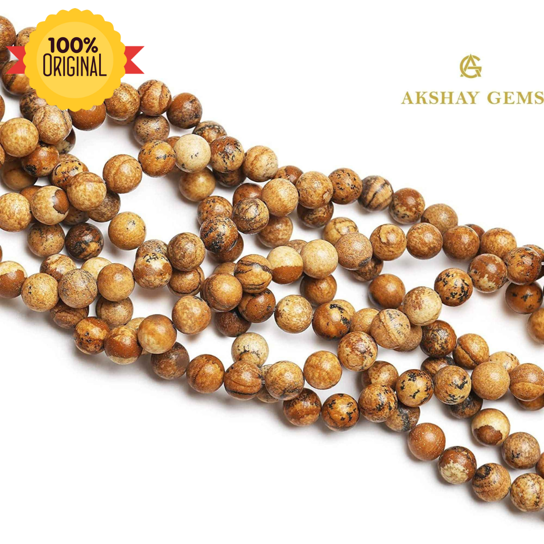 169_69b2c3d9-3b98-4286-b987-690cf7d77053.png Natural Picture Jasper Round Beads Healing Gemstone Loose Beads - Image 1