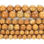 Natural Wood Jasper Round Beads Healing Gemstone Loose Beads - Image 4