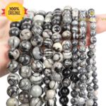 Natural Black Web Jasper String