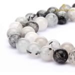 Natural Black Rutile Quartz String - Image 2