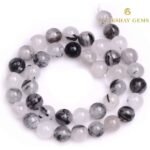 Natural Black Rutile Quartz String - Image 3