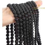 Natural Lava Round Beads Healing Gemstone Loose Beads - Image 2