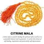 Citrine Dyed Mala Necklace 108 Mala Beads, 108 Prayer Beads, Buddhist Meditation Mala - 8mm / With Knot - Image 2