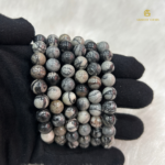 Natural Black Web Jasper Bracelet - Image 2
