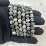 Natural Black Web Jasper Bracelet - Image 3