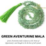 Green Aventurine Mala Necklace 108 Mala Beads, 108 Prayer Beads, Buddhist Meditation Mala - 8mm / With Knot - Image 2