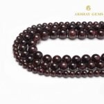 Red Garnet Round Beads String - Image 3