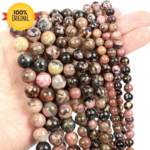 Natural Black Rhodonite String