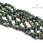 Natural African Turquoise Round Beads String - Image 2