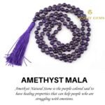 108 Amethyst Beads Japa Mala - 8mm / With knot - Image 3