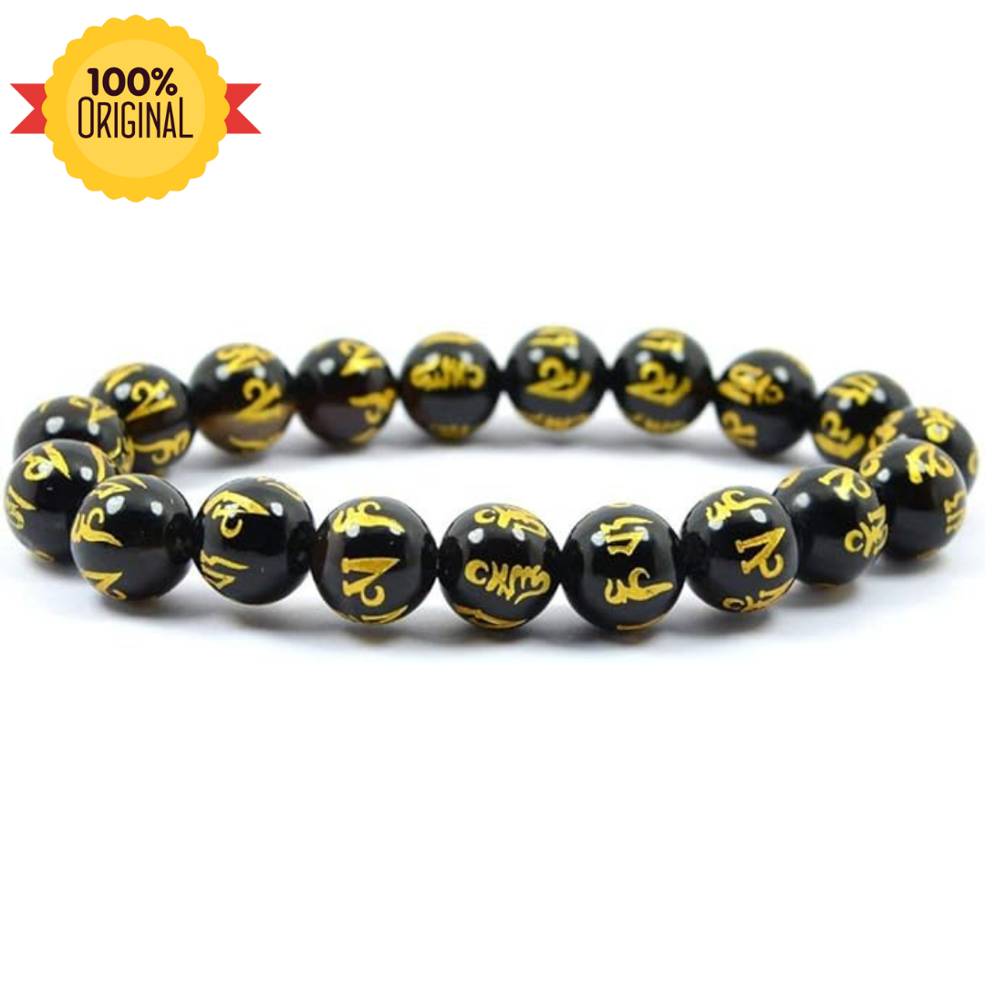 444_0299fcea-7e1c-40f9-94e7-dafbc074b0aa.png NATURAL OM MANI PADME HUM BLACK ONYX BRACELET - Image 1
