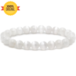 Natural Cat Eye White Selenite Bracelet