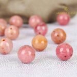 Pink Rhodonite Round Beads String - Image 6