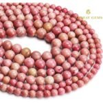 Pink Rhodonite Round Beads String - Image 7
