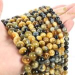 Golden Blue Tiger Eye (cats eye) String - Image 3