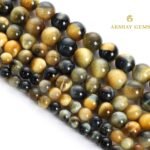 Golden Blue Tiger Eye (cats eye) String - Image 5