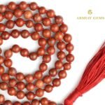 Red Jasper Mala Necklace 108 Mala Beads, 108 Prayer Beads, Buddhist Meditation Mala - 8mm / With Knot - Image 3