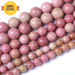 Pink Rhodonite Round Beads String