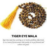 Tiger Eye Mala Necklace 108 Mala Beads, 108 Prayer Beads, Buddhist Meditation Mala - 8mm / With Knot - Image 2