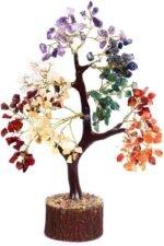 7 Chakra Crystal Tree with 300 Chips – Natural Healing Gemstone Bonsai - Image 3