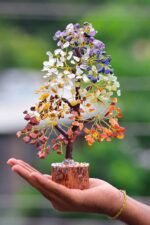 7 Chakra Crystal Tree with 300 Chips – Natural Healing Gemstone Bonsai - Image 2