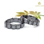 Chunky Rectangular Hematite Bracelet – Grounding Stone Jewelry for Men & Women - Image 2