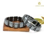 Chunky Rectangular Hematite Bracelet – Grounding Stone Jewelry for Men & Women - Image 3
