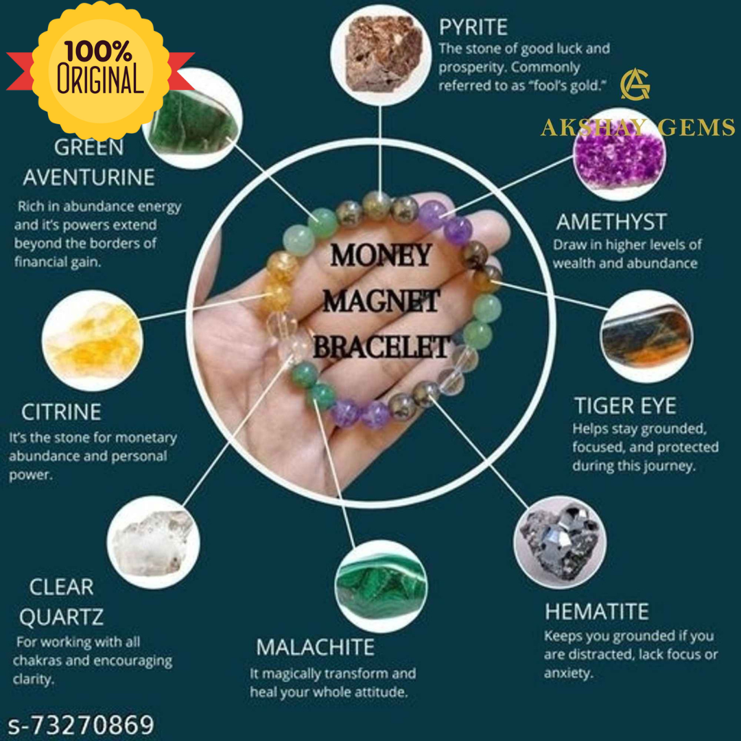Copy_of_strings_3_5ba12f35-35cd-4fdc-9758-b7fc4639ef05.png Natural Money Magnet Bracelet for Abundance and Prosperity - Image 1