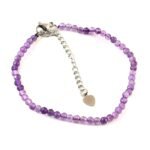 Set of 6 Natural Small Beads Stone (Bracelets) – 3 mm Faceted Crystal Beads (Amethyst, Rose Quartz, Pyrite, Lapis, Green Aventurine & Multi Tourmaline) - Image 2