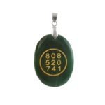 Green Jade Zibu Coin Pendant – Natural Gemstone Healing Pendant for Prosperity & Positivity