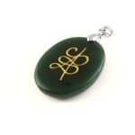 Green Jade Zibu Coin Pendant – Natural Gemstone Healing Pendant for Prosperity & Positivity - Image 2