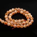 8mm Faceted Natural Citrine Beads String – Round Citrine Gemstone for Jewellery Making (Wholesale) - Image 2