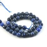 8mm Faceted Blue Sodalite Beads String – Natural Sodalite Round Beads for Jewellery Making (Wholesale) - Image 2
