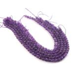 8mm Faceted Amethyst Beads String – Natural Purple Amethyst Round Beads for Jewellery Making (Wholesale) - Image 3