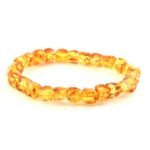 Natural Amber Cube Bracelet – Honey Yellow Transparent Gemstone Cube Beads Stretch Bracelet for Men & Women (Wholesale) - Image 3