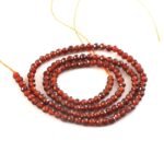 3mm Natural Hessonite Faceted Beads String – Cinnamon Orange Brown Round Gemstone Loose Beads for Jewellery Making (Wholesale) - Image 3