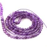 3mm Natural Amethyst Faceted Beads String – Purple Round Gemstone Loose Beads for Jewellery Making (Wholesale) - Image 3