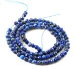 3mm Natural Lapis Lazuli Faceted Beads String – Deep Blue Round Gemstone Loose Beads for Jewellery Making (Wholesale) - Image 3