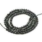 3mm Natural Black Spinel Faceted Beads String – Jet Black Round Gemstone Loose Beads for Jewellery Making (Wholesale - Image 3