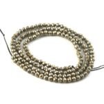 3mm Natural Pyrite Faceted Beads String – Metallic Gold Round Gemstone Loose Beads for Jewellery Making (Wholesale) - Image 3