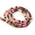 3mm Natural Multi Tourmaline Faceted Beads String – Mixed Color Round Gemstone Loose Beads for Jewellery Making (Wholesale) - Image 3
